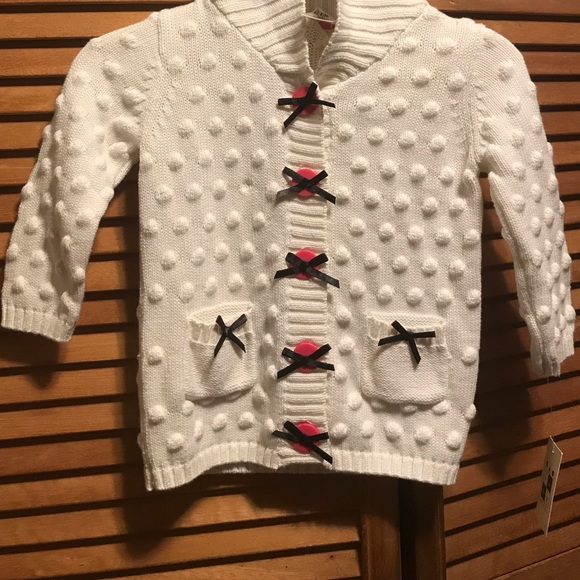 Max Studio Baby White Cardigan & Hat Set - Picture 8 of 12